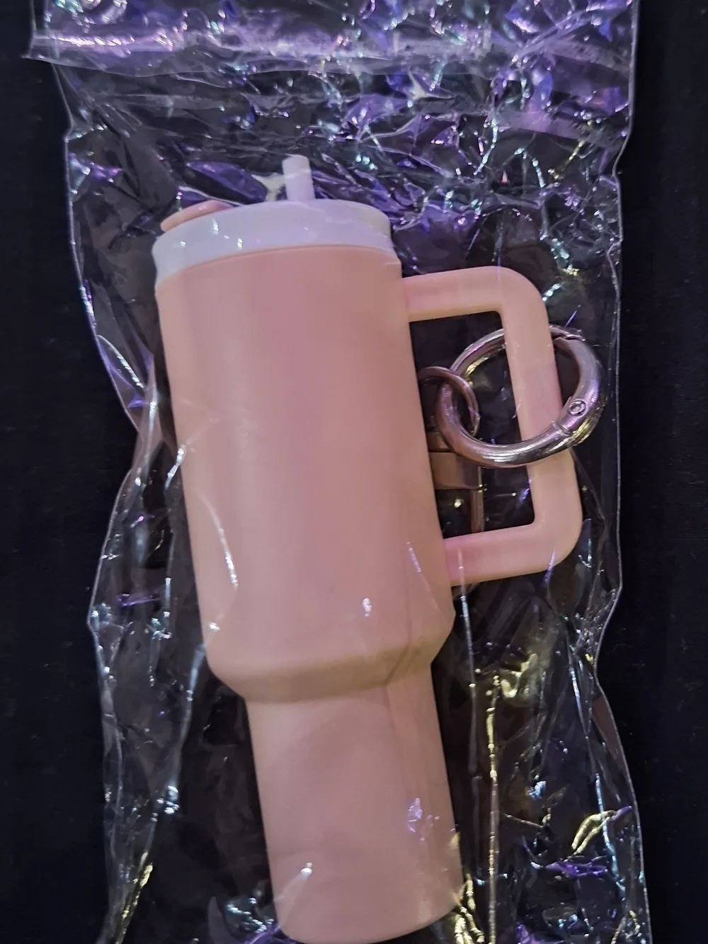 Minu Pink Tumbler Keychain